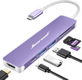 Hiearcool USB C Hub, 7-in-1 Multi-Port Adapter, USB-C to 4K HDMI Splitter Type C Dock Dongle with 100W Power Delivery SD/TF Card Reader Compatible for MacBook Pro/Air and More Type USBC Devices