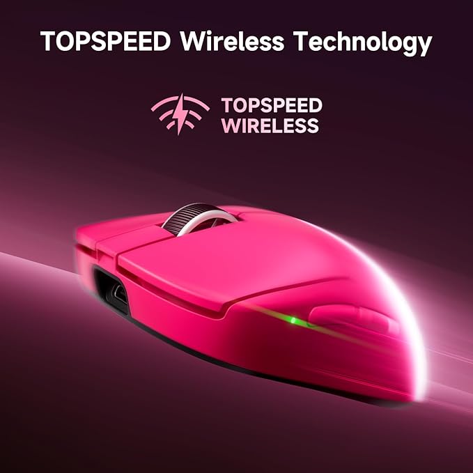 MCHOSE A7 V2 Ultra Wireless Gaming Mouse for Esports 59 g, PAW3950 TI, 42K DPI, TOPSPEED Dual 8K Polling Rate, 130 Hour Battery Life PC/Mac Rosered