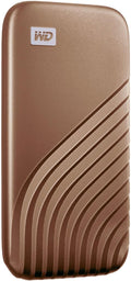 Western Digital 2TB My Passport SSD Portable External Solid State Drive, Gold, Sturdy and Blazing Fast, Password Protection with Hardware Encryption - WDBAGF0020BGD-WESN