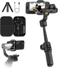 AOCHUAN Professional Gimbal Stabilizer for Smartphone,Built-in 18CM Extension Rod and Powerful Fill Light,360°Inception,Face&Object Tracking Stabilizer,3-Axis Gimbal for iPhone& Android-Smart S2