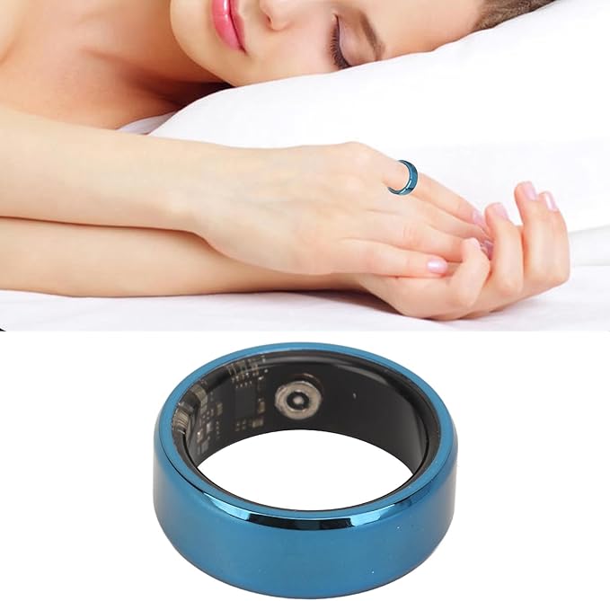 Yunseity Smart Ring Health, IP68 Sleep Quality Monitoring Fitness Smart Ring, Ceramic Stainless Magic Wearable Device Universal Ring for iOS and for Android
