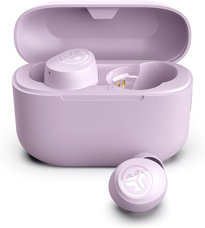 JLab Go Air Pop+ True Wireless Bluetooth Earbuds, in Ear Headphones with Microphone, 35H Playtime, USB-C Charging Case, Dual Connect, EQ3 Sound, Lilac