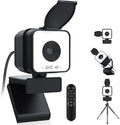 4K USB Webcam with Dual Microphones, 9X Hybrid Zoom, Auto Light Correction, 86° Wide Angle for Video Conferencing, Live Streaming, Remote Work, Compatible with PC Desktop Laptop