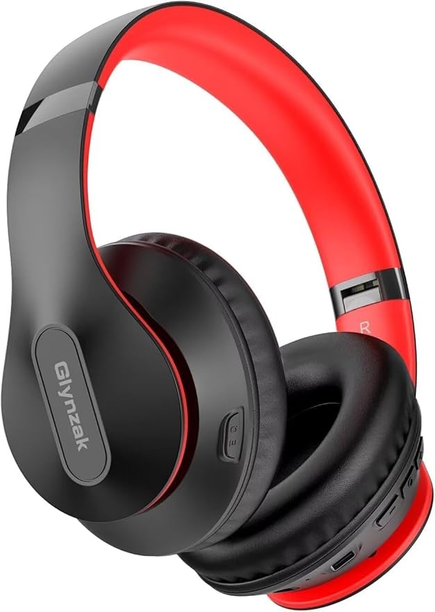 Wireless Bluetooth Headphones Over Ear 65H Playtime HiFi Stereo Headset with Microphone and 6EQ Modes Foldable Bluetooth 6.0 Headphones for Travel Smartphone Computer Laptop