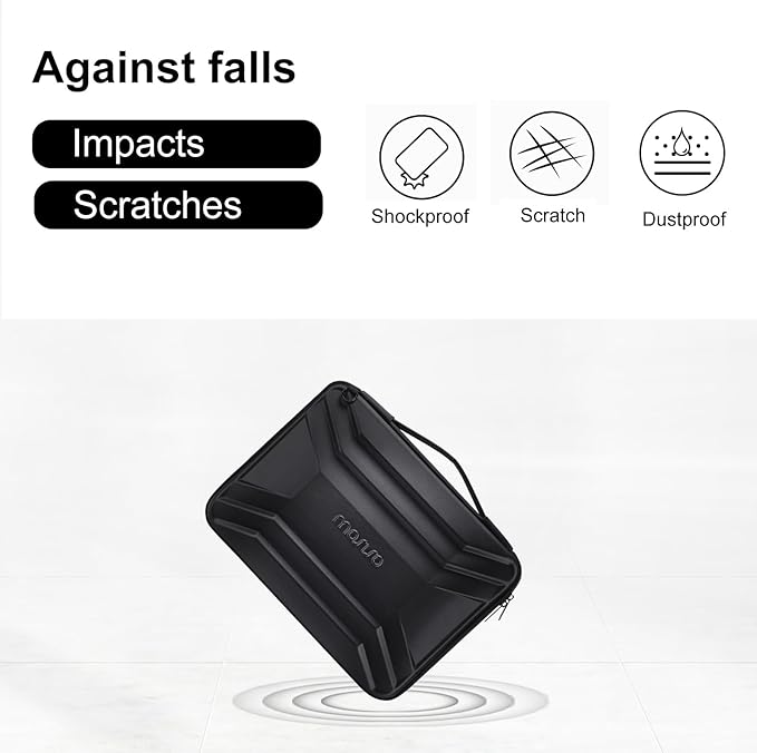 MOSISO 15-15.6 inch Hard Shell Laptop Sleeve Shoulder Bag, Waterproof Shockproof Protective Symmetrical Trapezoid EVA Computer Bag Carrying Case Compatible with MacBook Pro 16, HP, Dell Notebook,Black