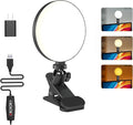 Mojimdo Lighting for Video Recording, Video Light Clip on Desktop Monitor, 3 Dimmable Color & 5 Brightness Level Webcam Light for Meet Lighting/Remote Working/Self Broadcasting/Live Streaming - 4.7''