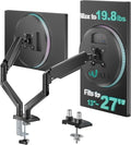 WALI Dual Monitor Mount for 13-27 inch Screens, Dual Monitor Arms for 2 Monitors Holds 19.8 lbs, Adjustable Dual Monitor Stand for Desk, VESA Mount 75x75/100x100mm (GSMP002), Black
