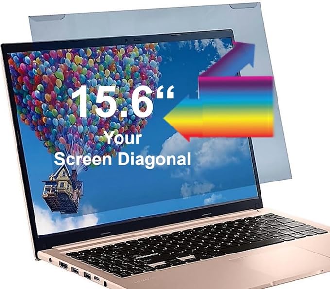 VizoBlueX - 15.6 inch Diagonal Blue Light Blocking Screen Protector Filter. Panel LED PC Laptop Anti-UV Eye Protection Panel Cover - Widescreen Laptop Frame Hanging Type (W 14" X H 8.6")