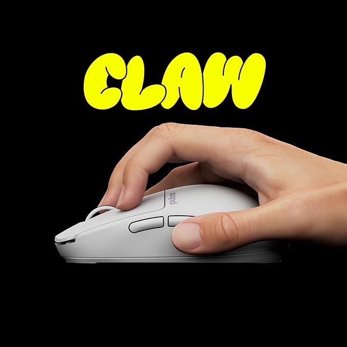 Pulsar Gaming Gears X2H Crazylight Wireless Gaming Mouse, Ultra Lightweight 1.51 oz (43g), Optical Switch, 32000 DPI, 750 IPS, XS-1 Sensor, 8k Compatible (Medium, Uyuni White)