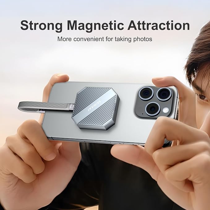 Mini M.2 Enclosure, Magnetic 2230 M.2 Enclosure Heat Sink for iPhone 15 Pro Max ProRes,10Gbps Speed,Supports M Keys NVME SSD