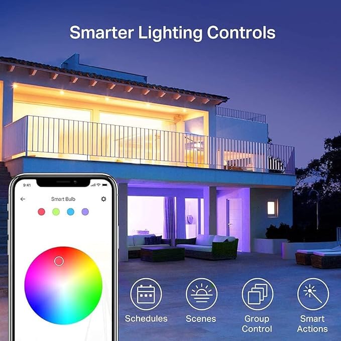 Kasa Smart Bulb,1000 Lumens Full Color Changing Dimmable Smart WiFi Light Bulb Compatible with Alexa and Google Home,11W,A19,2.4Ghz only,No Hub Required (KL135P2),White,(Pack of 4)