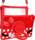 Lotadilo Cute Case for iPad mini 5 2019/Mini 4 2015 - Silicone 3D Design for Girls Women Teens Girly Kawaii Funny Cartoon Soft Stand for iPad 5th/4th Generation Case 7.9 inch with Lanyard