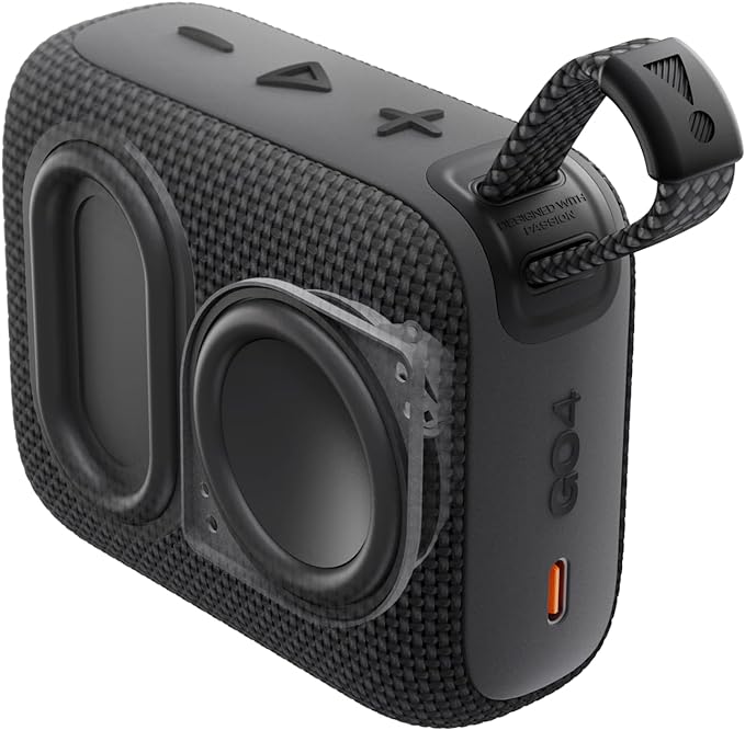 JBL Go 4 - Ultra-Portable, Waterproof and Dustproof Bluetooth Speaker, Big JBL Pro Sound with Punchy bass, 7-Hour Built-in Battery, Made in Part with Recycled Materials (Sand)
