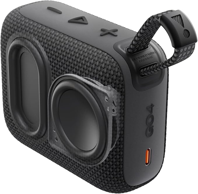 JBL Go 4 - Ultra-Portable, Waterproof and Dustproof Bluetooth Speaker, Big JBL Pro Sound with Punchy bass, 7-Hour Built-in Battery, Made in Part with Recycled Materials (Squad)