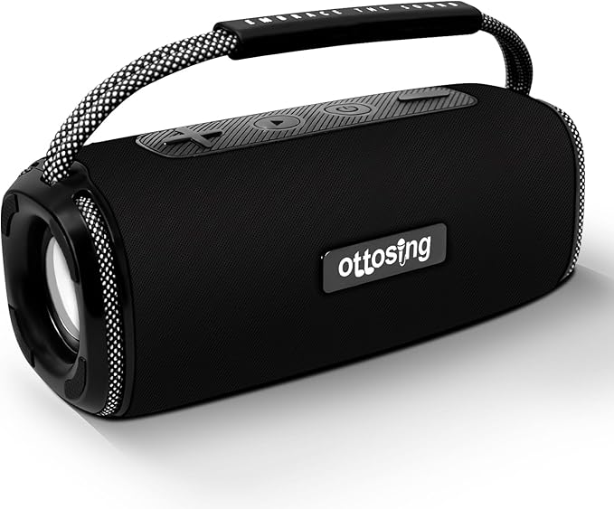 IPX5 Waterproof Portable Bluetooth Speaker 5W Stereo Sound with Bluetooth 5.3, TWS, 1200mAh Battery, USB-C Fast Charge, for Outdoor/Party/Home