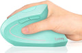 Lekvey Ergonomic Mouse, Vertical Wireless Mouse Rechargeable 2.4 GHz Optical Carpal Tunnel Mouse : 800/1200 / 1600 DPI, 6 Buttons, for Laptop, PC, Mac, Computer, Desktop, Notebook etc, Green