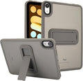 Shockproof Case for iPad mini 7th/6th Generation (2024/2021 8.3-inch), Kickstand Slim Fit Rugged Bumper Lightweight Anti-Scratch Bumper Case Cover for Women Men, Gray