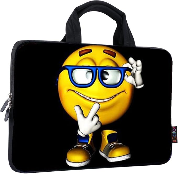 iColor Universal 9.7 10 10.1 10.2 inch Ultra-Portable Neoprene Zipper Laptop Sleeves Bag Case Cover for iPad eBook Netbook Laptops Tablets Computers Readers (Yellow Boy)