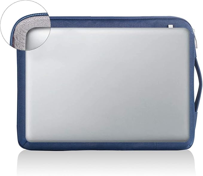 LANDICI 360° Protective Laptop Sleeve 13-14 Inch, Computer Bag Carrying Case for MacBook Air 13 M1/M2, MacBook Pro 13/14, Chromebook 14, Slim, Shockproof, Waterproof, Blue