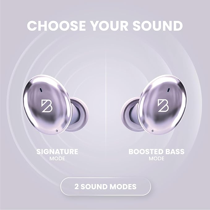 Back Bay Audio Tempo 30 Wireless Earbuds for Small Ears - Award-Winning Sound, Sweatproof Bluetooth Earbuds, Tech Fitness Gifts for Men, Comfortable Bluetooth Ear Buds for Women - Lavender