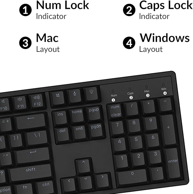 Keychron K10 Version 2, QMK Wireless Mechanical Gaming Keyboard, Full Size Hot-swappable Super Red Switch, RGB Bluetooth/USB-C Wired Professional Office Keyboard for Mac/Windows