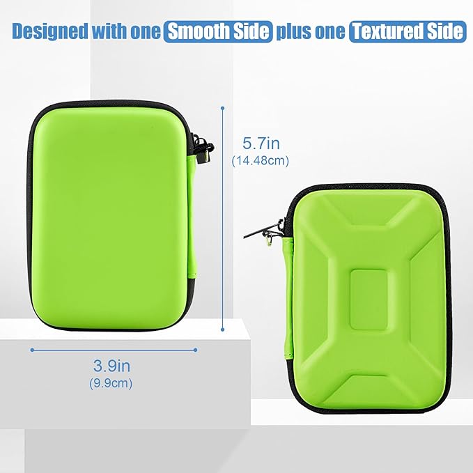 ProCase Hard Drive Case for Canvio Basics Western Digital WD Elements My Passport Seagate Portable Backup Plus Slim 1TB 2TB 3TB 4TB USB 3.0, 2.5”, Samsung T9 Portable External Hard Drive Case -Green