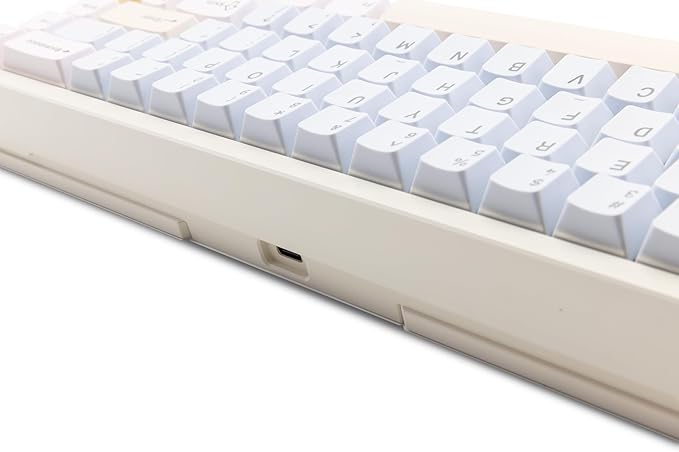 KEEBMONKEY WOBKEY Zen 65 65% Quick Release Wireless Mechanical Keyboard with RGB, CNC Aluminum Case, Hot-Swappable, VIA Support, BT/2.4G/USB-C Gaming Keyboard for Mac/Windows (Ultra White Gold)
