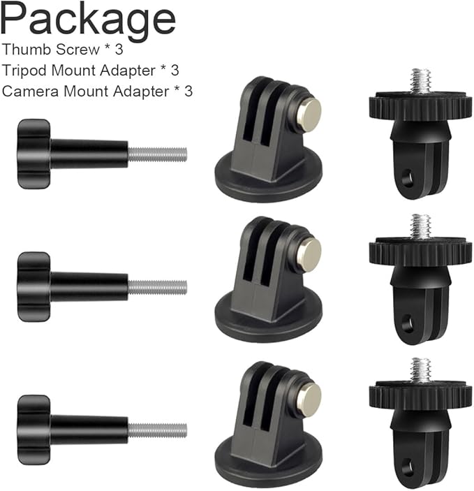 Action Camera Tripod Mount Adapter 1/4"-20 Conversion Adapter Converter Compatible with Gopro DJI Osmo Insta360 Sjcam Akaso for Tripod and Other 1/4 Accessories
