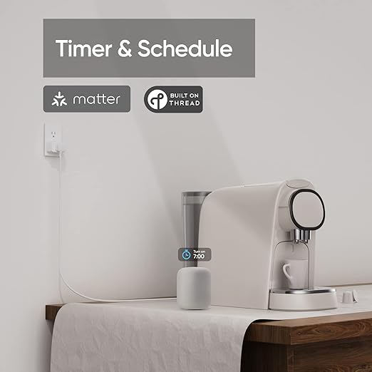 Onvis Matter Over Thread Smart Plug, Smart Mini Outlet, Works with Apple Home, Alexa & Google Home, 15A/1800W （2 Pack）