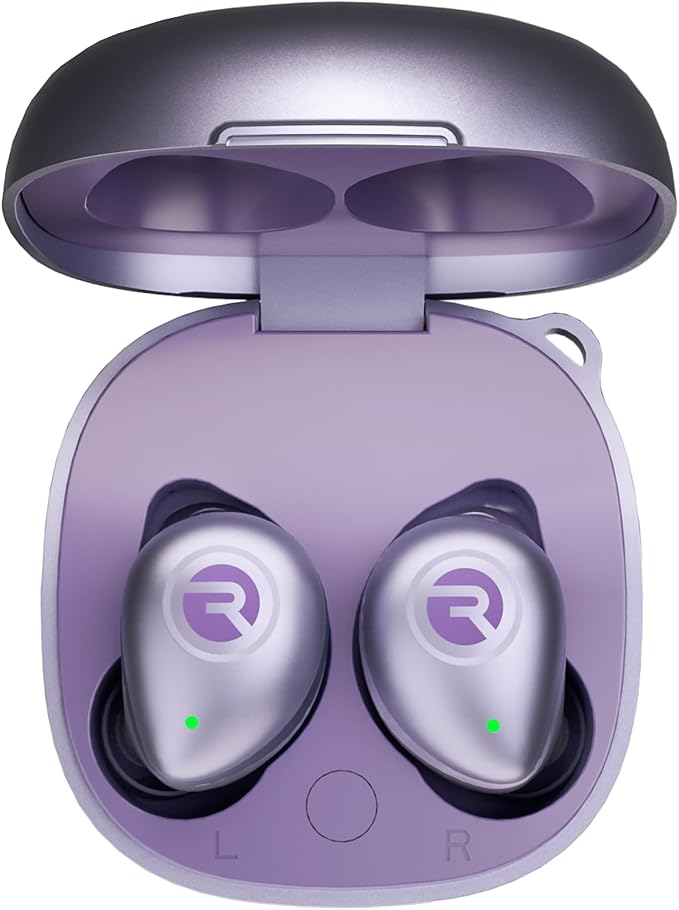 Raycon Fitness Bluetooth Wireless Earbuds + Microphone with Active Noise Canceling, Sweat & Water-Resistant Earphones, Running Headphones, Ear Buds Wireless Bluetooth 56 Hours Playtime (Purple)