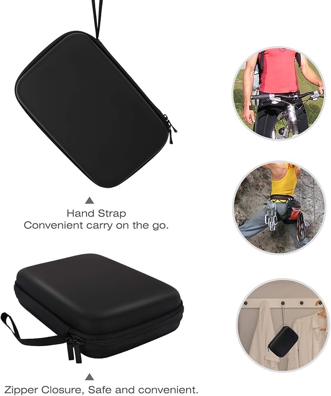 MoKo 7-Inch GPS Carrying Case, Portable Shockproof EVA Hard Shell Protective Pouch Travel Storage Bag for Car GPS Navigator Garmin/Tomtom/Magellan Devices with 7" Display - Black