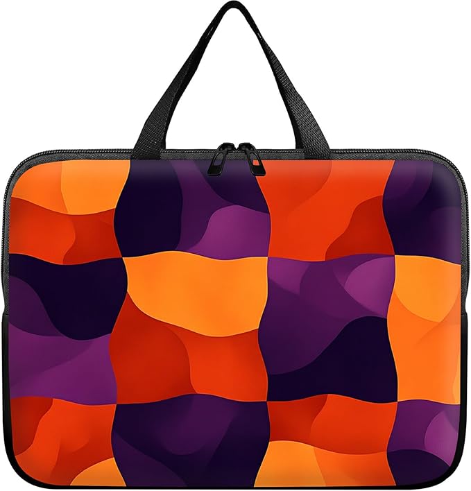 Laptop Sleeve Case Bag 13 inch, Colorful Checkerboard Slim Carrying Case Handbag Travel Laptop Bag for 13 inch MacBook Air M3/M2/Pro M2/ 13" iPad Pro/Air M4/M2 2024