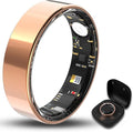 Smart Ring for Women Men Fitness Tracker with Blood Oxygen,Heart Rate,Sleep Monitoring,Step Counting,for iPhone and Android,Waterproof smart blood pressure monitor,No Subscription Fees (Rose Gold, 9)