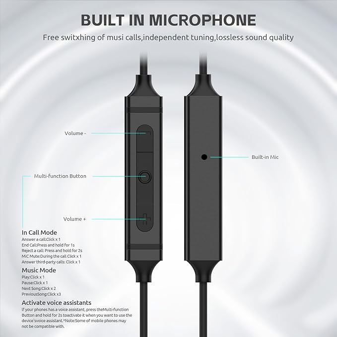 MORMOQUE USB C Headphones for iPhone 15 16 17,for Samsung S20-S23 A53 A54 Type C Wired Earbuds,Built-in Microphone Hi-Fi Bass Earphones,4.9ft Long Cord Magnetic in-Ear Ear Buds with 6 Ear Tips(Black)