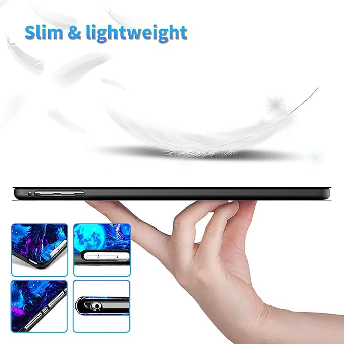 for 6" All-New Kindle Paperwhite 4 10th Generation (Model No. PQ94WIF) E-Reader Case, Slim Kickstand Stand Leather Smart Cover with Auto Wake/Sleep, Blue Moon Dragon