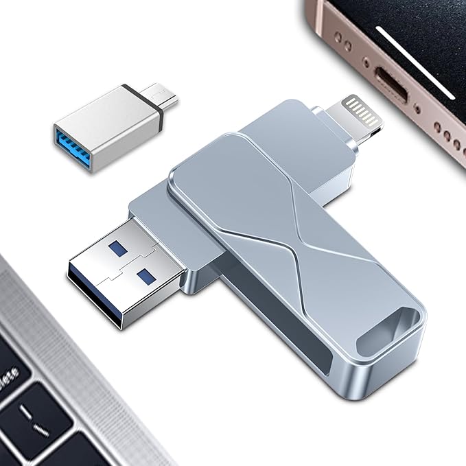 256GB USB Flash Drive High-Speed Thumb Drive- Portable Jump Drive for Data Storage, Backup, and File Transfer for PC Laptop Desktop (Grey, 256)
