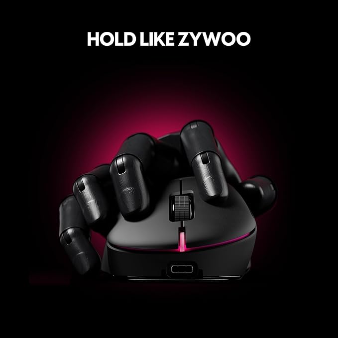 Pulsar Gaming Gears ZywOo The Chosen Mouse Wireless Gaming Mouse, Ultra Lightweight 1.94 oz (55g), Optical Switch, 32000 DPI, 750 IPS, XS-1 Sensor, 8k Compatible (Mini, Black)