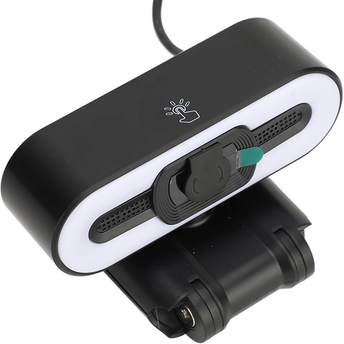 GOWENIC 4K Webcam 3840x2160p USB Camera with Built in Microphone, Super Bright Fill Light, Auto Beauty Feature, USB 2.0 Webcam for Laptop, PC, Monitor