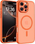 TOCOL for Phone 16 Pro Case, Compatible with Magsafe Charger, Full Camera Protection, Drop Protection, Translucent Matte Phone Case for iPhone 16 Pro 6.3 inch (Orange)