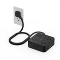 TESSAN Surge Protector Power Strip, 5 Ft Flat Plug Extension Cord with 3 USB (1 USB C) 8 Outlets, 1875W, 900J Protection, 3 Sided Outlet Extender with Power Switch for Office, Dorm Room, Black