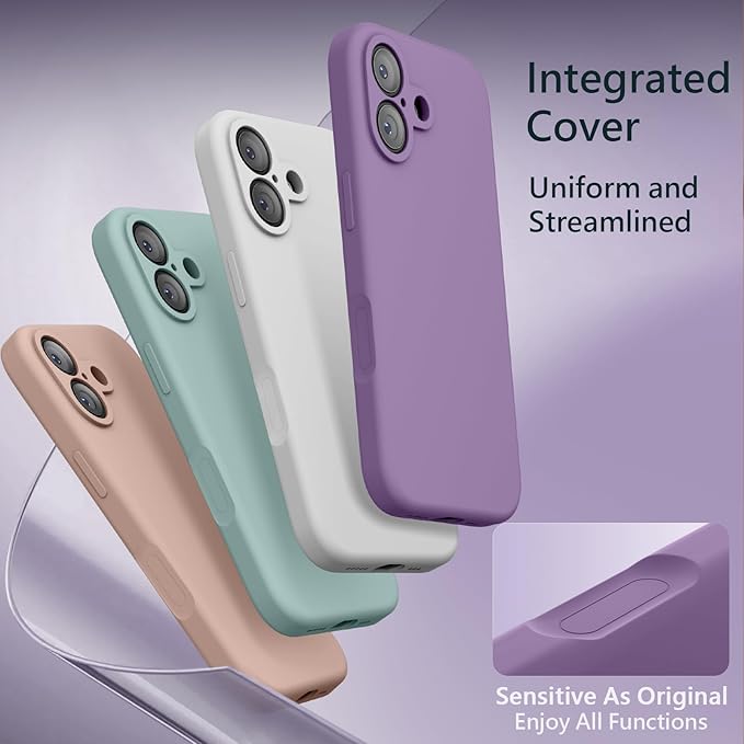 FireNova Magnetic for iPhone 17 Case, Compatible with MagSafe, [Integrated Silicone Camera Control Button] [Camera Protection] Anti-Scratch Microfiber Lining Phone Case, 6.3", Light Purple