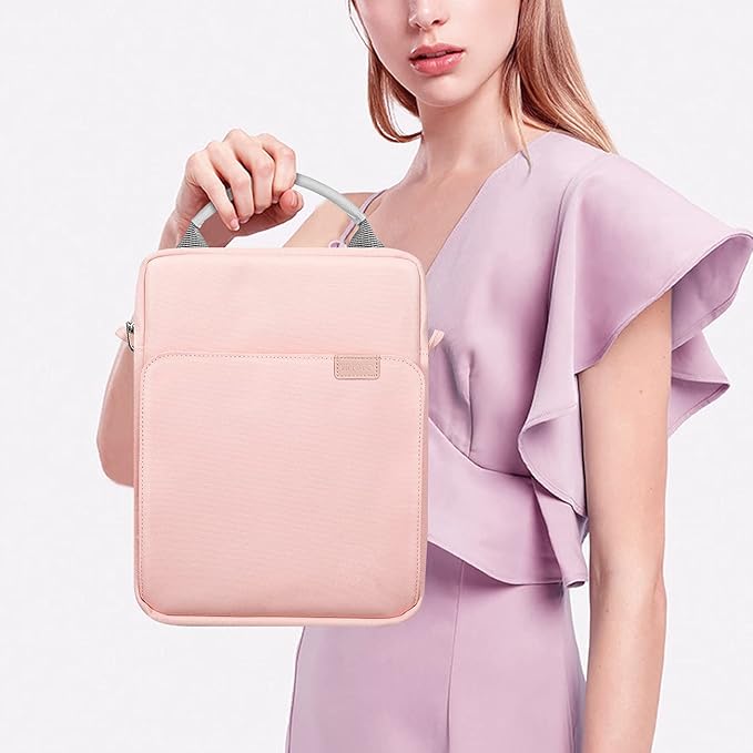 TiMOVO 9-11 Inch Tablet Sleeve Bag with Shoulder Strap for iPad 11-inch A16 2025, iPad 10th Gen. 10.9"/10.2", Galaxy Tab A9+/A11Plus 11", Pink