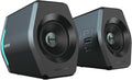 Edifier Hecate RGB Gaming Speakers, 32W Peak Power, Bluetooth 5.1, Game/Movie/Music Modes, 12 RGB Lighting Effects, Compact Design for PC/PS4/Desktop - Black