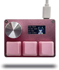 BTXETUEL SayoDevice O3C OSU Keyboard Rapid Trigger Hall Switches Magnetic Linear Switches Keyboard with Knob and Screen,Copy Paste,Shotcut,Macro Hotswap Mini Keypad.… (Pink)