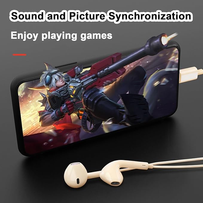 2 Packs USB C Headphones for iPhone 16/15 Phone Earbuds with Microphone & Volume Control HiFi Stereo Type C Earphones for Galaxy S23/S22/S21/S20/Ultra Note 10/20, for Pixel 7/6/6a/5/4,for OnePlus 9 8