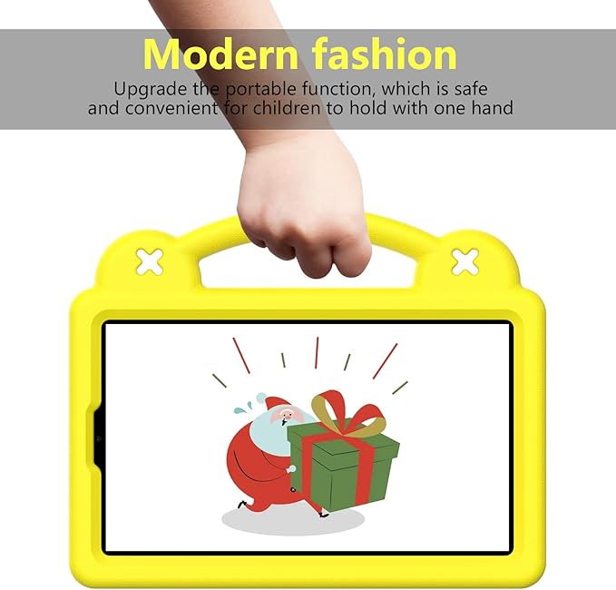 AKABEILA Compatible with Xiaomi Redmi Pad SE 8.7 4G 2024 Tablet Case, Lightweight Shockproof Protective Case with Shoulder Strap & Stand Handle & Pen Tray Yellow