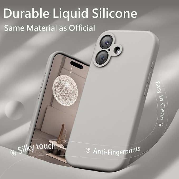 FireNova Magnetic for iPhone 17 Case, Compatible with MagSafe, [Integrated Silicone Camera Control Button] [Camera Protection] Anti-Scratch Microfiber Lining Phone Case, 6.3", Natural Titanium