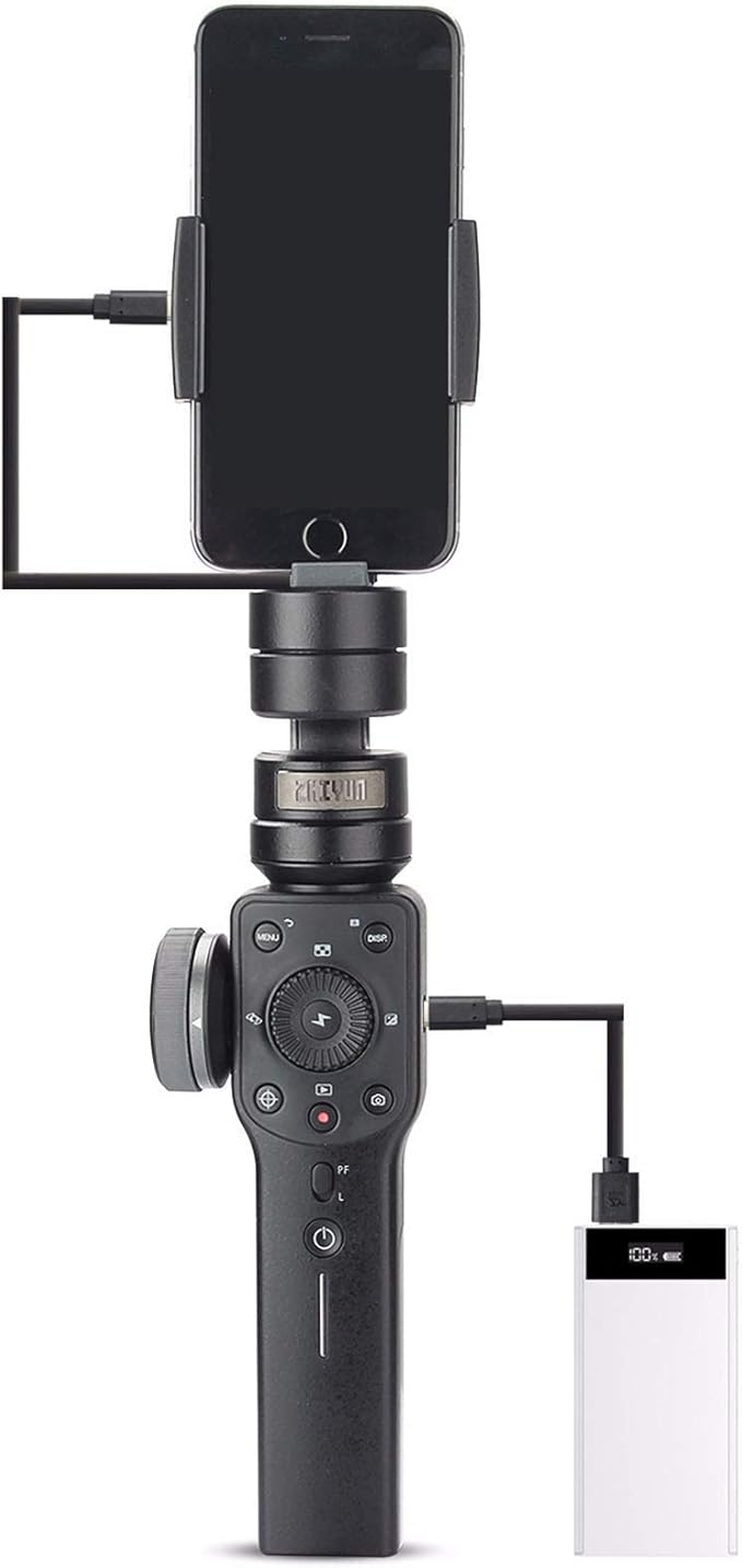 Zhiyun Smooth 4 Gimbal Stabilizer for Smartphone iPhone Android Cell Phone 3-Axis Handheld Gimbal for Vlogging YouTube Vlog TikTok Instagram Live Video Kit Support Cellphone 210g MAX