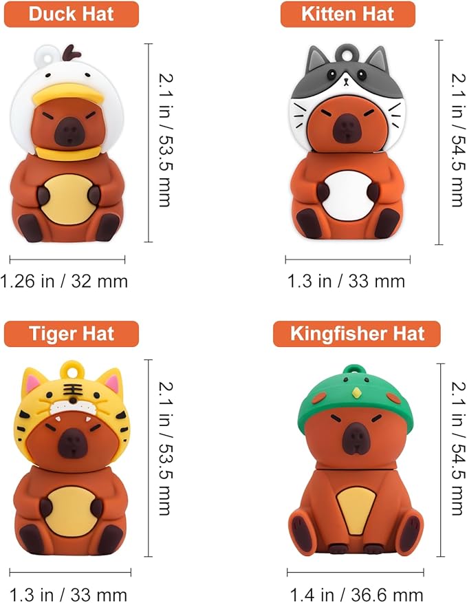 4 * 32GB Cute USB Flash Drive, Doctors Nurses Memory Stick Drive Pendrive Gift for Kids, Teacher, Friends