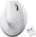 Keychron M5 8K Vertical Ergonomic Mouse Wireless, 2.4 GHz/Bluetooth 5.3/Wired Computer Mice Rechargeable, 5 Levels Up to 30K DPI with Programmable Buttons for Laptop macOS/Windows - White